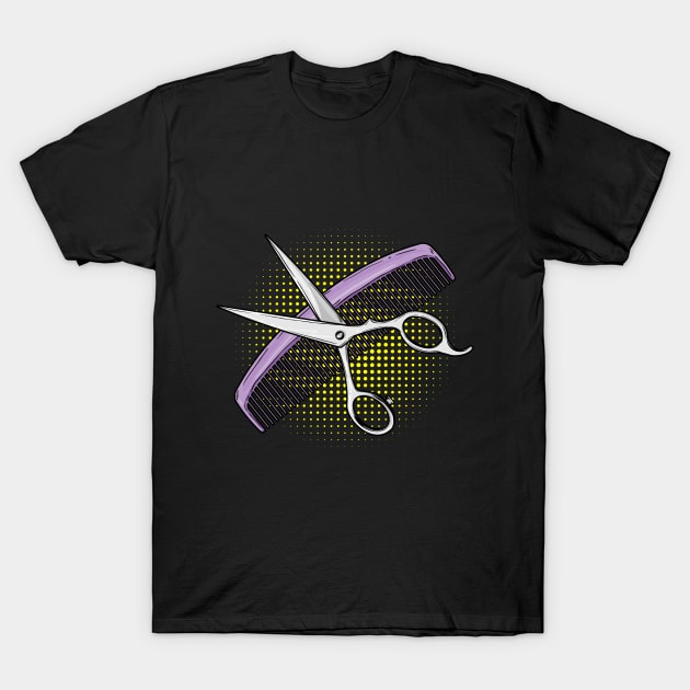 Scissors with Comb T-Shirt by Markus Schnabel